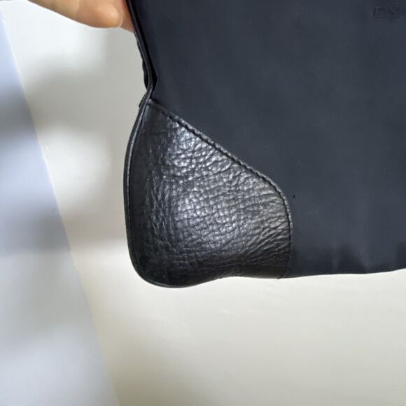 BURBERRY Black Canvas Leather Logo BSX Stowell Travel Tote Bag Purse - Picture 5 of 16